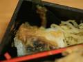 干し葡萄入り煮なますとと椎茸・大豆・ごぼう入り鉄火味噌のおにぎり